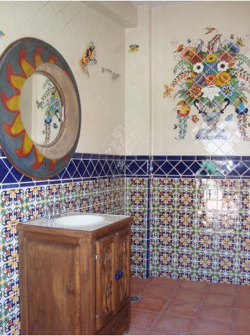 Mexican Bathroom Decor Home Interior, Mexican Tile Bathroom