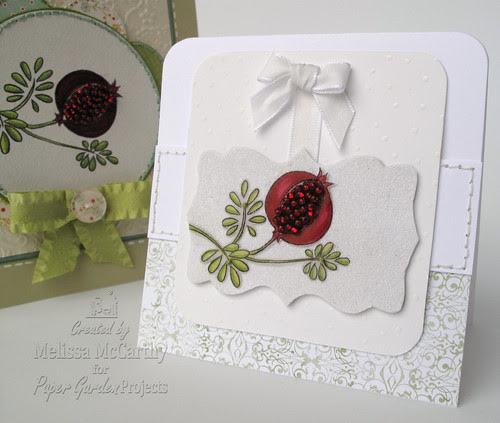 Paper Garden Projects white pomegranite card mel stampz