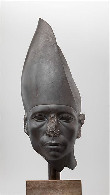 Head of a Statue of Amenemhat III Wearing the White Crown