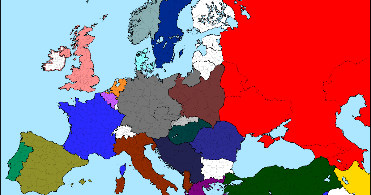 Map Of Europe 1939 Blank Map