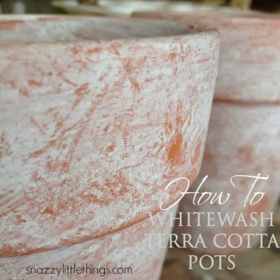 How to Whitewash Terracotta Pots | by SnazzyLittleThings.com
