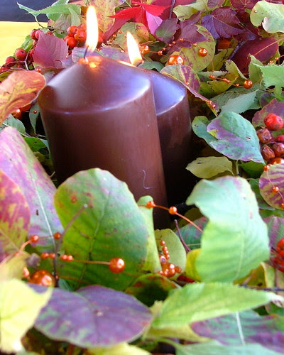 brown candle decoration