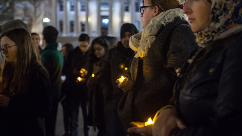 Columbia students and other members of the community joined a campus candlelight vigil to support the victims of the Peshawar attacks. Image by Mansura Khanam. Copyright Demotix (17/12/2014)