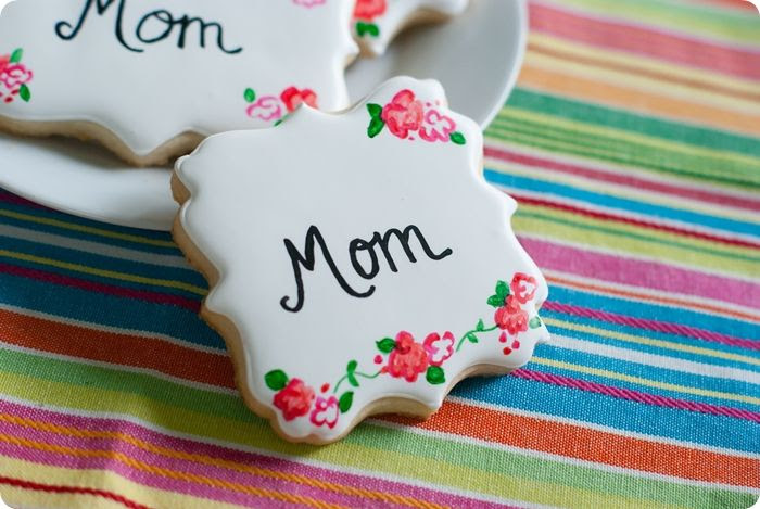 painted rose decorated cookies ... perfect for Mother's Day