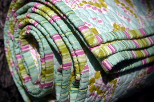 Quilting Diva's Bee Quilt - rolled