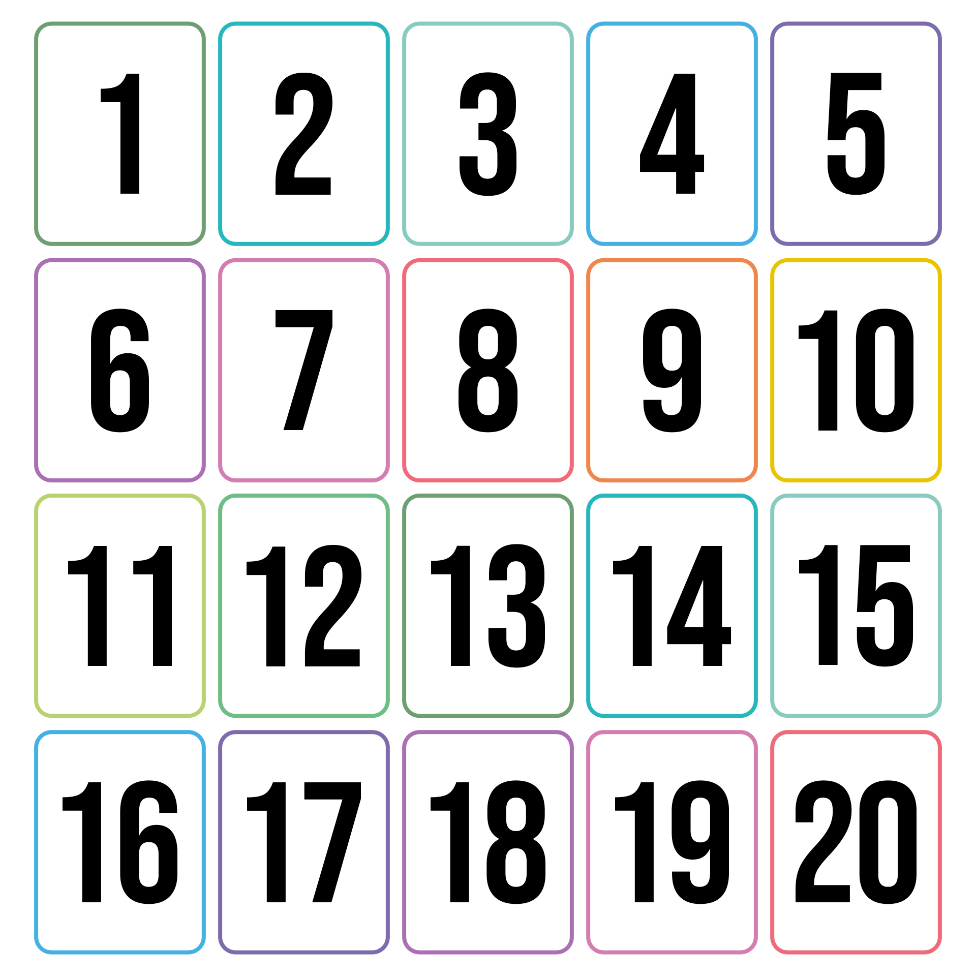 Free Printable Number Cards Counting By 2 S