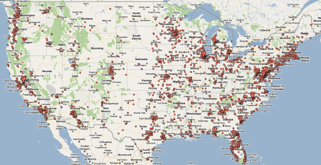 Google Map Usa AFP CV