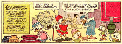 Tishri 7th ALREADY? Tishri is just flyin' bye. Top Comics Uncle Scrooge #2 panel