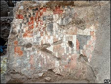 A wall painting, believed to date from 11th Century, found in Syria last year
