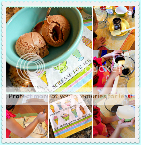 chocolate ice cream recipe, cooking with kids