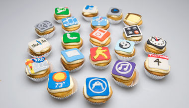 iPhone cupcakes