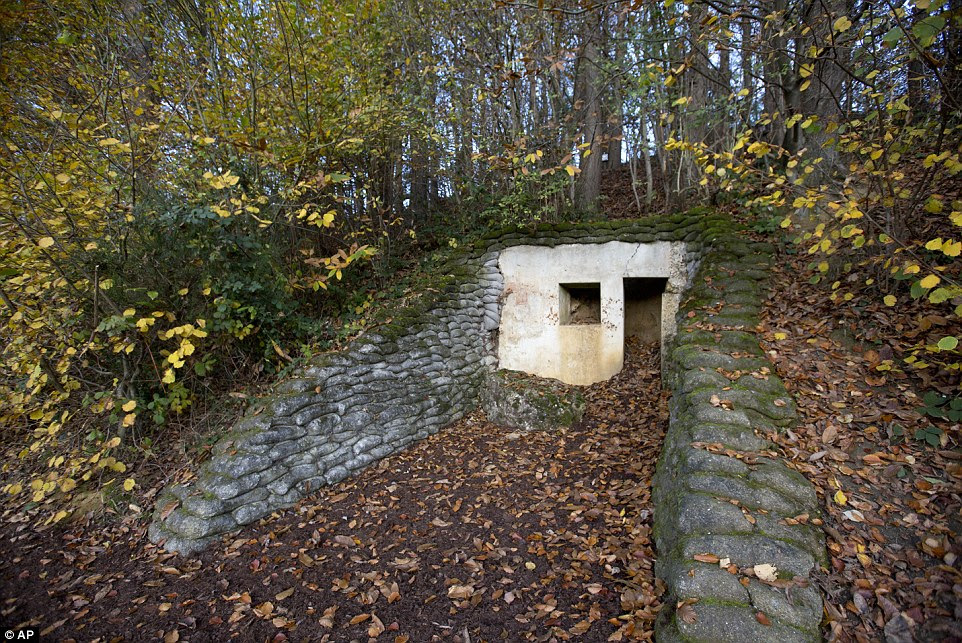 The Lettenberg bunker is situated in Kemmel, Belgium. One of four British concrete shelters built into the hill, it was constructed in 1917. The shelters were captured by the German Army in 1918