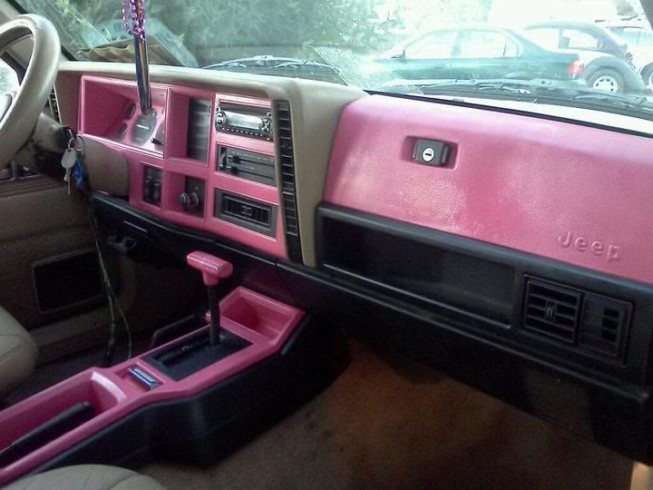 Car Interior Modification Ideas Pink Interior Jeep Cherokee