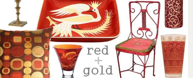 Interior Design Trends: Red and Gold