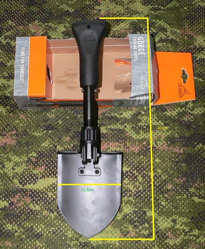 Gerber Gorge Folding Shovel - Gerber Pala Plegable Extendida 1 - Medidas 1