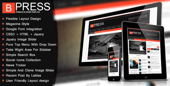 Bpress - Themeforest New & Responsive/Magazin Blogger Template