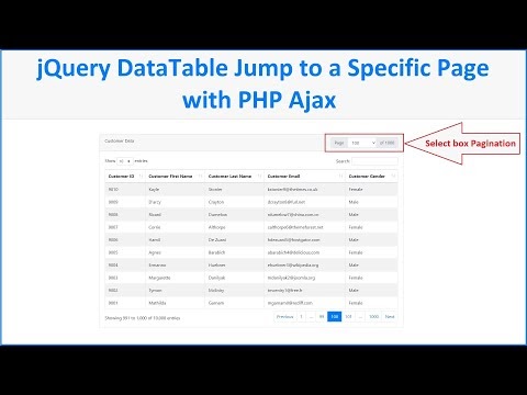 How to Add Custom Select Box pagination in jQuery DataTable with Ajax PHP