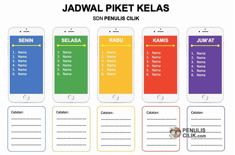 Contoh Daftar Piket Kelas  Pdf Journal