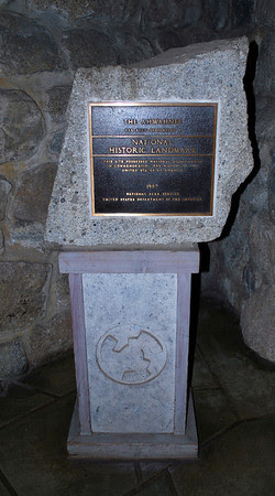 Historic National Landmark plaque and marker.