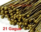 Head pins Ball Tip Head End RAW BRASS 50mm 2 inches, 21 Gauge, Thick Strong -50pcs - CanterburyLane Head pins Ball Tip Head End RAW BRASS 50mm 2 inches, 21 Gauge, Thick Strong -50pcs - CanterburyLane