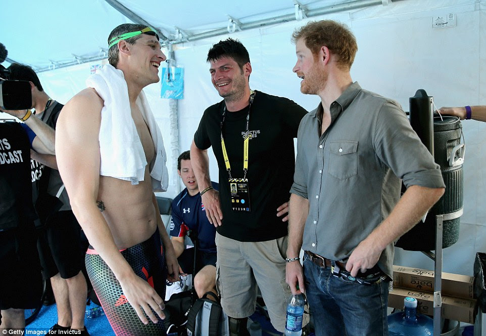 In November 2009, David sustained a gunshot wound to the chest in a firefight with the Taliban but took home gold today during the relay swim race