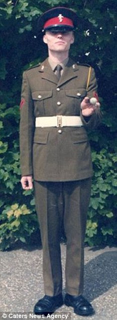 Military man: Mr Mullins served as a PE teacher in the Army but fell on hard times after leaving the service