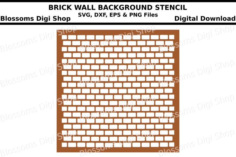 Brick Wall Vector Image SVG File Digital Cutting File  Ai Png Eps DXF Svg A1