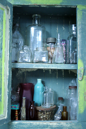 4. Collecting bottles and small vases