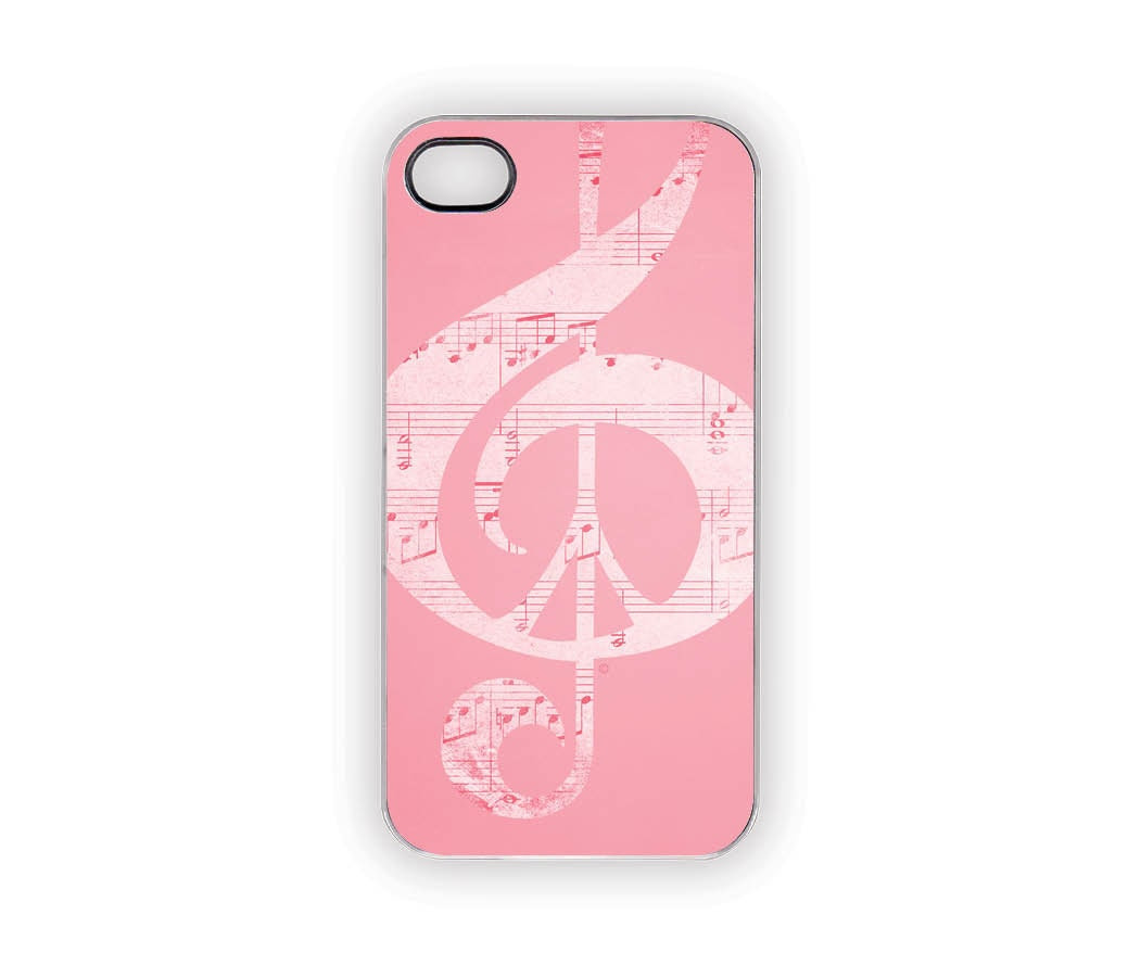 Pink Music iPhone Case, Pink Peace Case, Music Notes, Pastels, Pink, Music, Peace Sign, Glee, Choir, Band, Rock, Pop, iPhone 5, iPhone 4S/4 - Inspireuart Pink Music iPhone Case, Pink Peace Case, Music Notes, Pastels, Pink, Music, Peace Sign, Glee, Choir, Band, Rock, Pop, iPhone 5, iPhone 4S/4 - Inspireuart