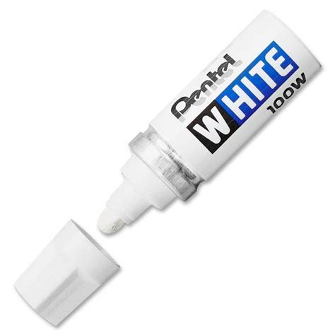 PENTEL WHITE 100W MULTI PURPOSE PERMANENT MARKER PEN Pack of 3 PENTEL WHITE 100W MULTI PURPOSE PERMANENT MARKER PEN Pack of 3
