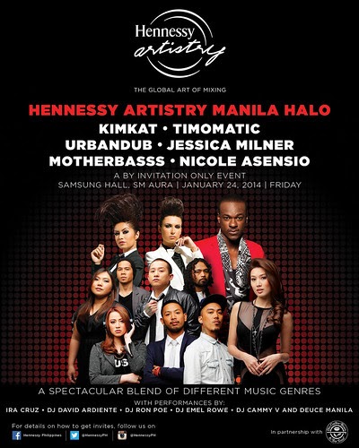 Hennessy Artistry Manila Halo 2014–another year of global art of mixing music, party and drinks–tonight January 24 in SM Aura’s Samsung Hall