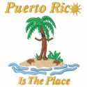 Puerto Rico Is The Place Embroidered Polo embroideredshirt