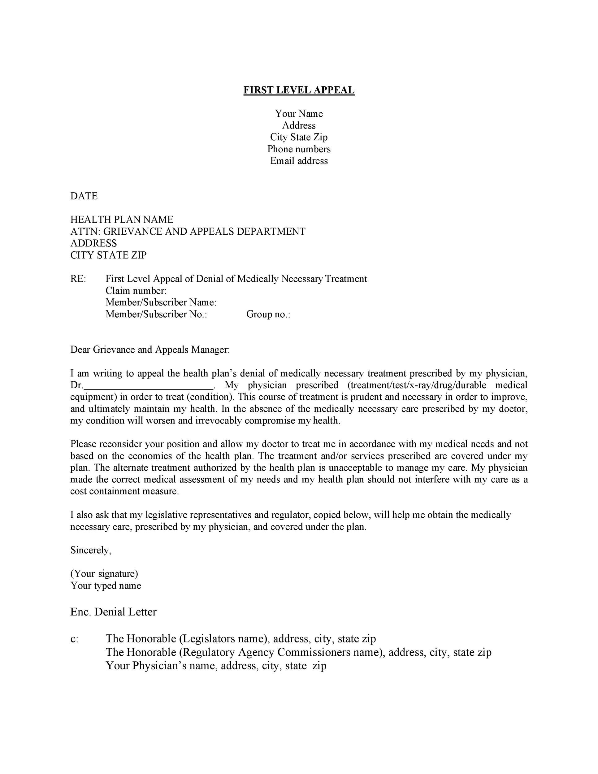 Approval Sample Letter Of Appeal For Reconsideration ...