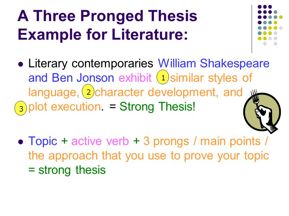 thesis as verb