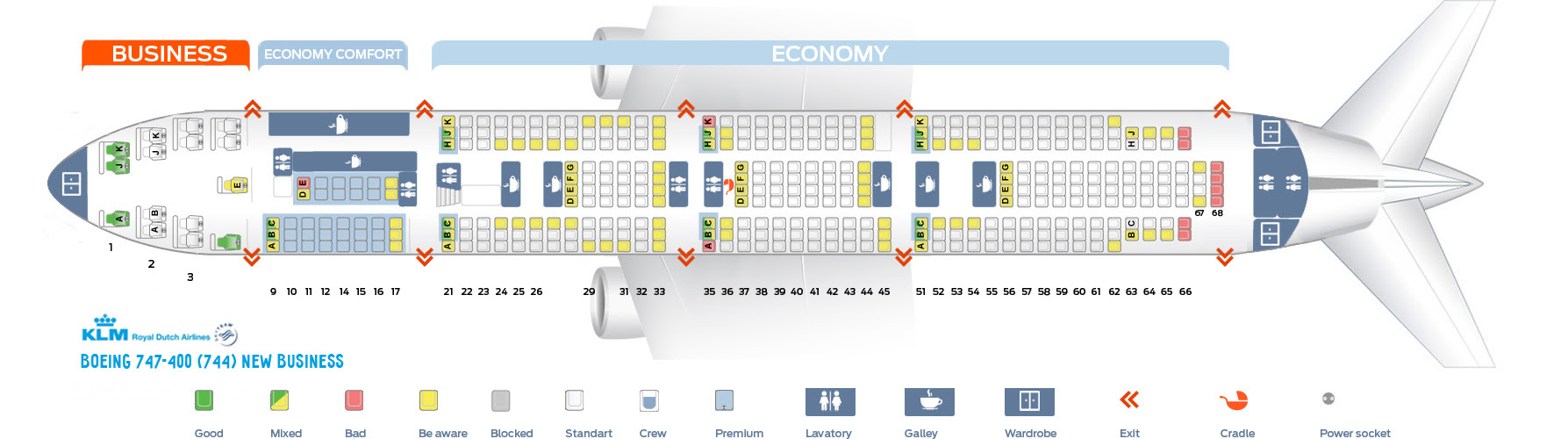 British Airways 744 Seat Map