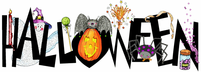 pumpkin dividers, bats, halloween banners glitter-graphics.com