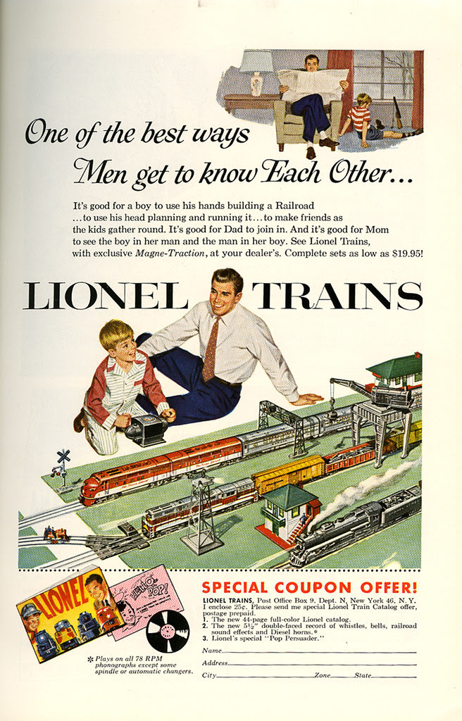 Lionel train ad_December 1954_tatteredandlost