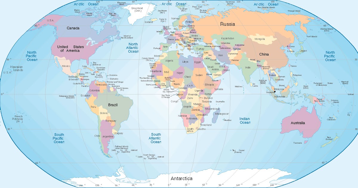 Carte Du Monde Vierge Avec Nom Des Pays à Imprimer