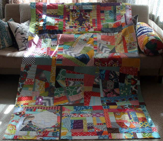 Scrappy Improv Quilt