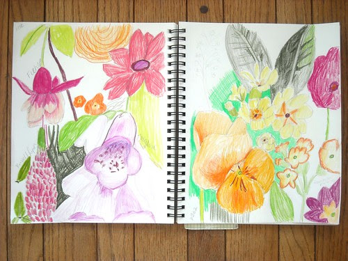 Sketch Book Flowers Whole