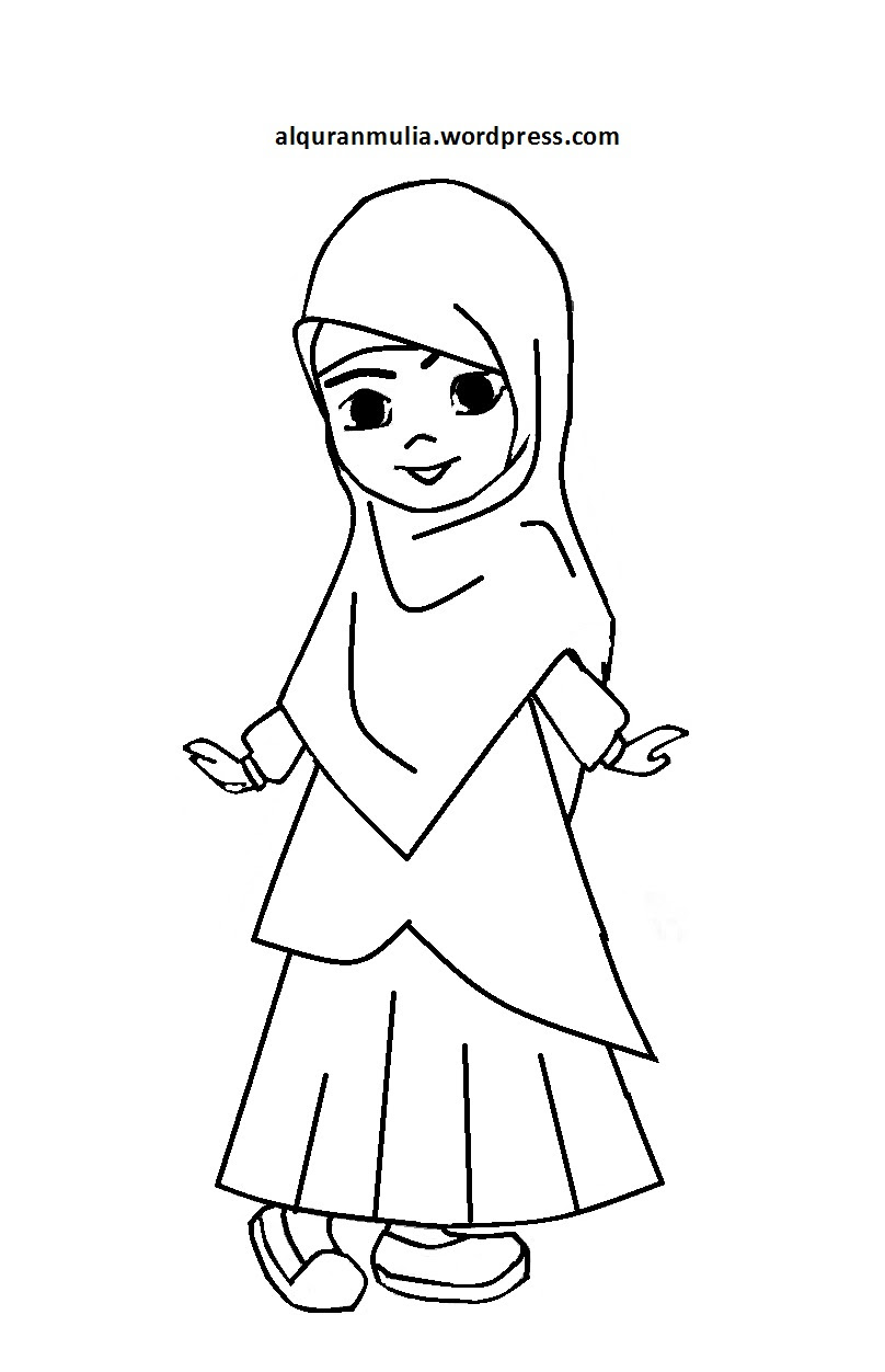 Sketsa Gambar Baju Hijab | Sobsketsa