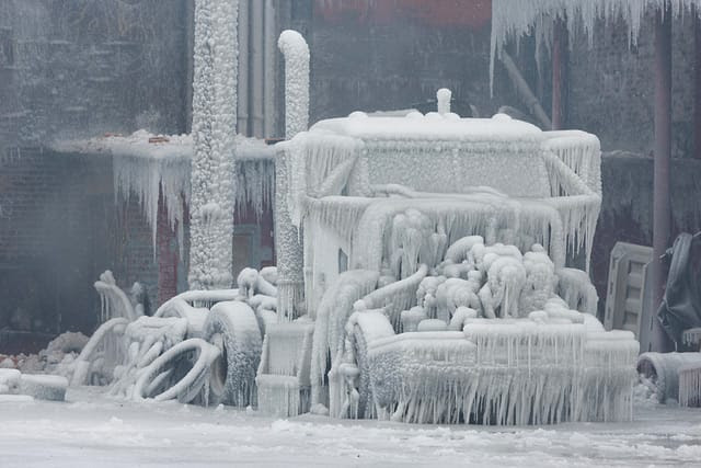 Fire and Ice: The Frozen Aftermath of a Chicago Warehouse Fire Fire and Ice: The Frozen Aftermath of a Chicago Warehouse Fire ice fire Chicago