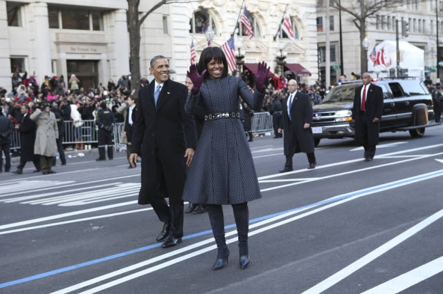 Barack e Michelle Obama em Washington, Estados Unidos.