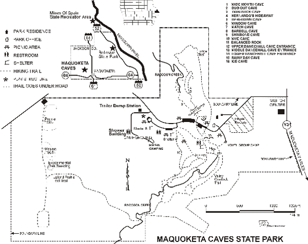 Caves In Iowa Map