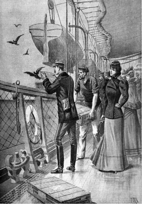 Попытка передать сообщение с помощью почтовых голубей, 1898 г