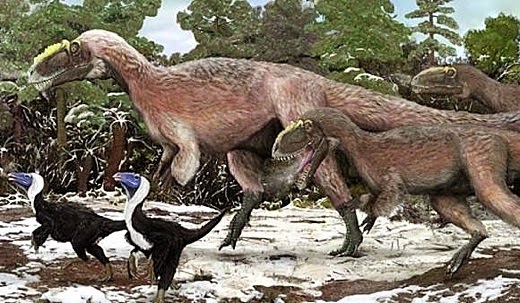 large feathered dinosaur