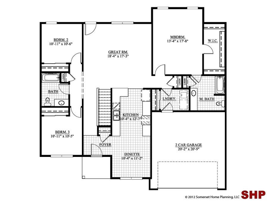 Simple Floor Plans Bedroom House Three
