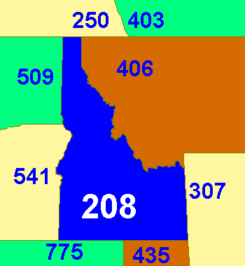 area code map mexico