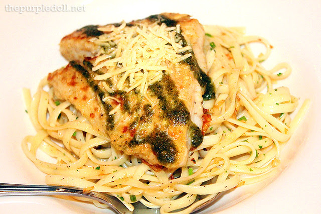 Pan Seared Fish in Pesto Linguini P199