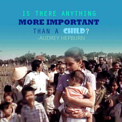 Audrey Hepburn on a Field Mission: Bangladesh, 1989. (From Audrey Hepburn: In Her Own Words) (made by rareaudreyhepburn)
